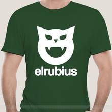 Mens white short sleeve t-shirt O-Neck  Elrubius Logo El Rubius Rude  Round Neck Make black and white mens Style T-Shirt 2024 - buy cheap