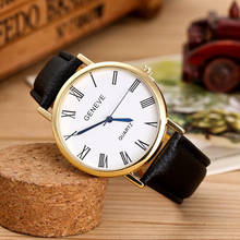 Orologio-Reloj de pulsera con esfera grande para mujer, accesorio sencillo y elegante con correa de cuero para estudiantes, ideal para regalo 2024 - compra barato