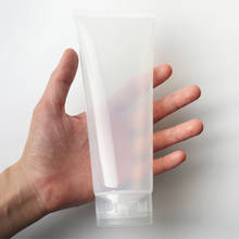 200 мл 200 г 25 шт. пустая прозрачная косметическая мягкая пластиковая трубка для лосьона шампуня крема сжимаемая упаковочная трубка откидной контейнер с крышкой 2024 - купить недорого