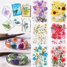 1 bolsa de flores secas de resina UV, pegatinas decorativas de flores naturales 3D, calcomanía de belleza seca, molde de epoxi, bricolaje, relleno de joyería, manualidades 2024 - compra barato