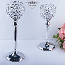 ACTIOM Crystal Centerpieces for Weddings Silver Candle Holders Candelabra Parties Decorations Bling Candlestick for Home Decor 2024 - buy cheap