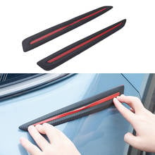 2pcs Universal TPE Car Front Rear Bumper Corner Guard Protector Trim Carbon Fiber Look Anti-Scratch Strip Anti-rub Edge Lip 2024 - buy cheap