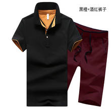 Summer new t short sleeve tracksuit male short sleeve suit set two pieces 2024 - buy cheap