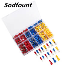 900Pcs Assorted Insulated Electrical Wire Terminals Crimp Connector Spade Set Red Yellow Blue 2.8mm 4.8mm 6.3mm 3.3mm 5.5mm 2024 - buy cheap