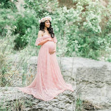 Maternity Photography Props for Pregnancy Women LLace Photography Dress Photo Shoot Dresses Pregnant Clothes Long Maxi Gown 2024 - buy cheap