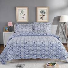 100% cotton Quilted fashion Bedspread Bed Cover Bed Sheet size 234x269cm blanket Pillowcases 3pcs 2024 - buy cheap