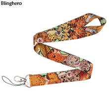 20pcs/lot Blinghero Leopard Print Lanyards Cartoon Cute Lanyard For Keys Phone ID Badge Animal Neck Strap Hang Rope BH0191 2024 - buy cheap