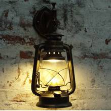 Lámpara de queroseno en el bar cafetería, lámpara de pared retro, lámpara LED de estilo retro europeo 2024 - compra barato