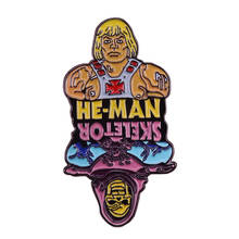 He-Man Skeletor Flip Pin The Universe Series, broche de esmalte, figura de dibujos animados de película, joyería 2024 - compra barato