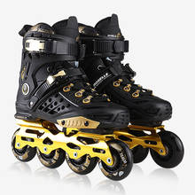 Skate Roselle Inline Skates Black Golden Professional Slalom Inline Skates Roller Free Skating Shoes Sliding Patines JEERKOOL 2024 - buy cheap