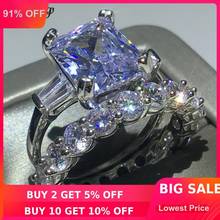 choucong Handmade 100% Real 925 Sterling Silver Promise Ring Set 5A Zircon Sona Cz Engagement Wedding Band Rings for Women Men 2024 - buy cheap