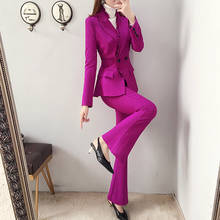 2020 spring new suit female Korean elegant suit flared pants two-piece suit pants suit women suit blazer Korean women's suit 2024 - buy cheap