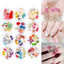 T-TIAO CLUB Mix Dried Flowers Nail Decoration Jewelry Natural Floral Leaf Stickers 3D Nail Art Design Polish Manicure Accessorie 2024 - buy cheap