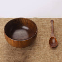 Tigela de madeira tigela de sopa de arroz de madeira tigela de salada recipiente de comida grande pequena tigela para utensílios de mesa de madeira das crianças 2024 - compre barato