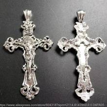 Free shipping 10pcs/pack one hole alloy cross,rosary crucifix,religious alloy cross,antique silver Crucifix special offer 2024 - buy cheap