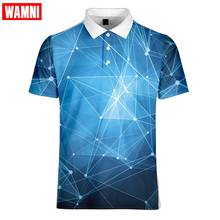 Wamni-camiseta de tênis masculina 3d, camiseta com gola solta e botão de secagem rápida, para moda esportiva, badminton 2024 - compre barato