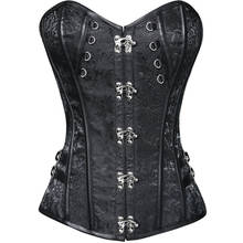 Corselet steampunk feminino, espartilho gótico, corselet sexy de renda preta, marrom 2024 - compre barato