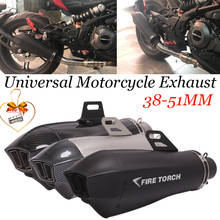 Universal 38- 51mm exhaust pipe Fire Torch modify motocross muffler db killer for z900 cb1000r pcx duke790 silencieux moto 2024 - buy cheap