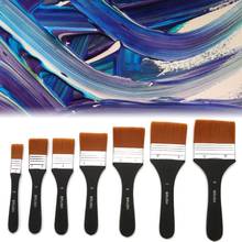 7 unids/set cepillo de pintura de cabello de nailon profesional antioxidante Color agua de madera pintura al óleo acrílica cepillos suministros de arte 2024 - compra barato