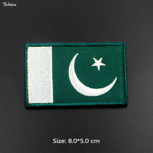 Parches de bandera de Pakistán, insignias de bandera bordadas, pegatinas 3D de bucle de gancho para decoración de mochila, chaqueta de tela 2024 - compra barato