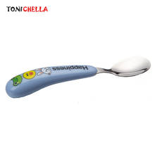 Stainless Steel Baby Spoon Food Grade Handle Infant Kids Tableware Curve Design Cute Durable Children Toddler Utensil CL5706 2024 - buy cheap
