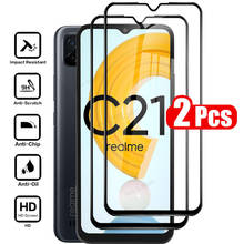 Закаленное стекло realmi c21, 2 шт., полное покрытие, Защита экрана для oppo realme c21 c 21 realmec21 6,5 дюйма, чехол-пленка 2024 - купить недорого