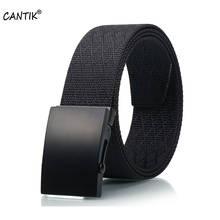 CANTIK Unisex Design Zinc Alloy Automatic Buckle Belts Quality Net Nylon Belt Female & Male Jeans Accessories Clothing CBCA036 2024 - buy cheap