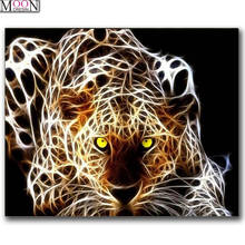 Diy Diamond Painting Flashing leopard Diamond Mosaic Full Square Round Drill Diamond Embroidery Cross Stitch Rhinestone Home Art 2024 - buy cheap