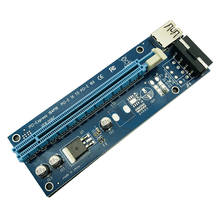 Extensor PCI-E de 10 piezas, tarjeta vertical PCI Express VER 006C, 1x a 16x, USB 3,0, SATA a 4Pin IDE, alimentación Molex para máquina de minería BTC 2024 - compra barato
