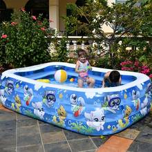 Piscina inflável da família da explosão da piscina kiddie para crianças adultos crianças quintal exterior do jardim dos bebês, retângulo 2024 - compre barato