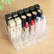 24 Lipstick Holder Display Stand Clear Acrylic Cosmetic Organizer Makeup Case Sundry Storage makeup organizer organizador 2024 - buy cheap