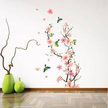 Chinese Style Plum Blossom Wall Sticker Home Office Decor Wallpaper Aesthetic Room Decor Decal Living Room Backdrop Mural 2024 - buy cheap