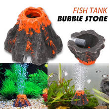 Fish Tank Landscaping Simulation Volcano Shape Air Bubble Stone  Aquariums Decor Oxygen Pump Aquarium Resin Ornament Decor 2024 - buy cheap