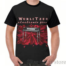 Забавная Мужская футболка с принтом, женские топы, футболка Wurlitzer Electric Piano-1970 s, дизайнерская графическая футболка с круглым вырезом и коротким рукавом, футболки 2024 - купить недорого