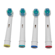 Cabeça de escova de dentes elétrica, 4 unidades, para oral b tabletes pro-health stages interclean white clean 3d excel profissional 2024 - compre barato