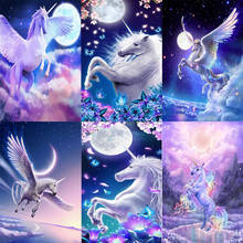 5D DIY Diamond Painting Fantasy Unicorn Animal Cross Stitch Kits Full Square Diamond Embroidery Diamond Mosaic Home Decor 2024 - buy cheap