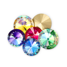 Rivoli-diamantes de imitación sueltos con láser, apliques de cristal Strass de alta calidad, pegamento para ropa, vestidos, bolsas, accesorios de joyería 2024 - compra barato