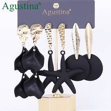 Agustina-conjunto de brincos, joias da moda, brincos femininos, acrílico, preto, conjunto de brincos longos, geométricos, boêmios, boho 2024 - compre barato