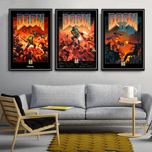 Постеры, принты, классика, Halo, видеоигры, конечная игра Doom, настенная живопись на холсте, настенные картины для гостиной, домашний декор 2024 - купить недорого