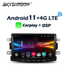 Автомобильный DVD-плеер, 6 ГБ + 128 Гб Carplay DSP IPS Android 10,0 GPS Map WIFI Bluetooth 5,0 RDS радио для Dacia Renault Duster Logan Sandero 2024 - купить недорого