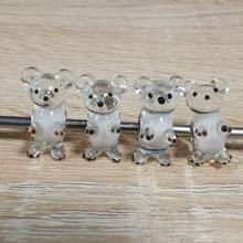 New Real 925 Sterling Silver Little Bear Murano Glass Beads Fit Original Charm Bracelet Authentic S925 Jewelry Accessories 2024 - buy cheap