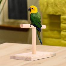 Rotação de treinamento de papagaio de madeira, portátil, estande, plataforma, pássaros, pata, brinquedo de moagem, drop shipping 2024 - compre barato