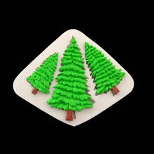 3 Christmas Tree 100% Platinum Silicone Sugarcraft Mould, Fondant Cake Decorating Tools Bakeware 2024 - buy cheap