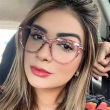 Crystal Cat Eye Optical Glasses Frame Women Eyeglasses Fashion Blue Light Blocking Glasses For Computer Trends Office Spectacles 2024 - buy cheap