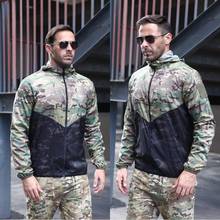 Fashion Military Tactical Hooded Camouflage Skin Clothing Outdoor  Jacket SoftShell Man Windbreaker Hooded Camo Hunt Clothes 2024 - buy cheap