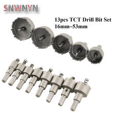 13pcs/set TCT Drill Bit 16-53mm Hole Saw Set Professional Carbide Tipped Wood Metal Core Hole Saw Cutter Drill Bit 2024 - buy cheap
