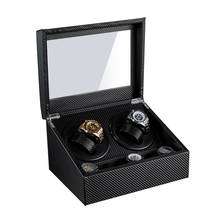 Bobinadora de reloj de alta calidad de moda de lujo, caja de exhibición de joyería automática con parada de Motor, bobinadora de caja de cuero 2024 - compra barato