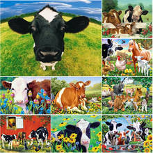 DIY Cow Diamond Painting Full Round Drill Cross Stitch Kit Mosaic Embroidery Rhinestone On Canvas Art Decor 2024 - buy cheap