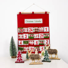 Christmas Advent Calendar Creative Candy Storage Bag Hanging Christmas Calendar Xmas New Year Decoration Ornaments navidad 2019 2024 - buy cheap