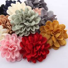 60PCS 6.2CM 2.4" Chic Small Polyester Fabric Flowers For Head Accessories Artificial Rose Hair Flower For Boutique Wedding 2024 - buy cheap